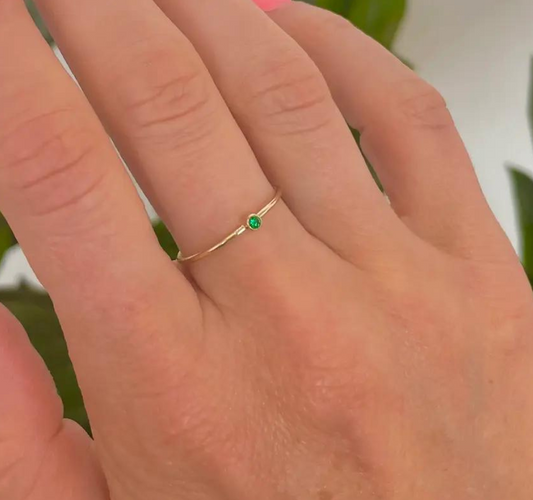Emerald Stackable Ring
