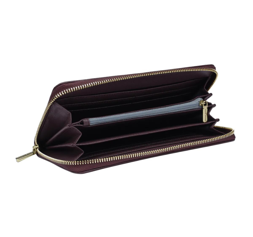 Emma Ziparound Wallet- Wine