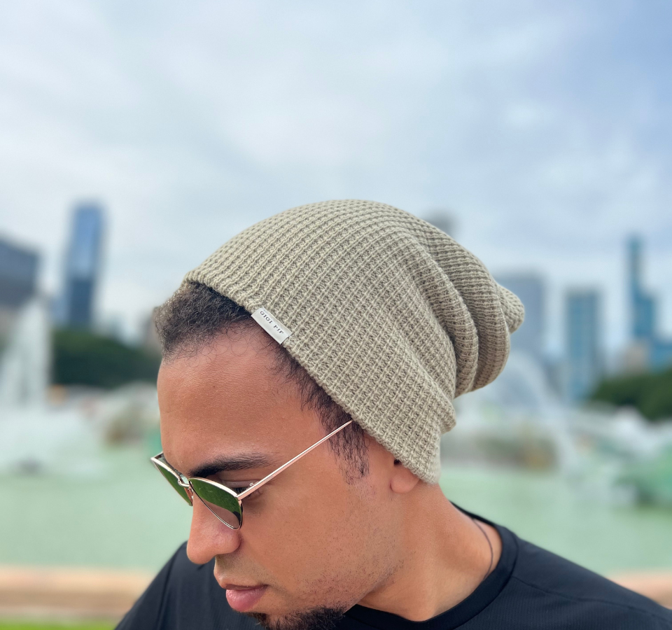 Marsh Waffle Knit Beanie -Cinnamon