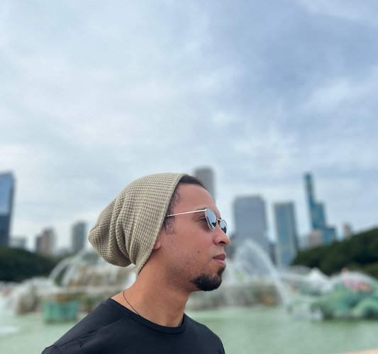 Marsh Waffle Knit Beanie -Dusty Sage