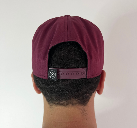 Westport Snapback- maroon/creme
