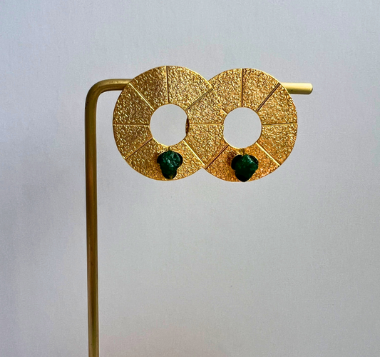 Alba Emerald Hoops