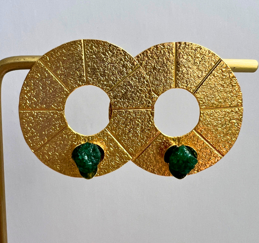 Alba Emerald Hoops