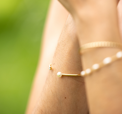 Pearl & Crystal Cuff