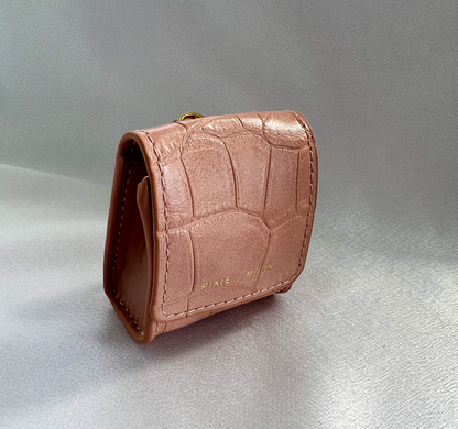 Vivian AirPods Case Purse- Rose Croc