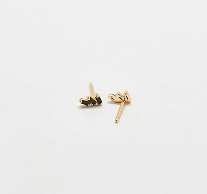 Black Baguette Studs